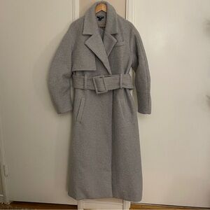Pretty Little Things Gray Belted Wool Coat